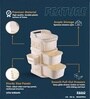 Cream Rolling Drawer With Wheels 3 Layer