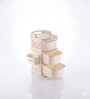 Cream Rolling Drawer With Wheels 3 Layer