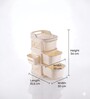 Cream Rolling Drawer With Wheels 3 Layer