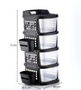 Black Rolling Drawer With Wheels 4 Layer