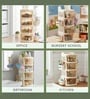 Cream Rolling Drawer With Wheels 4 Layer