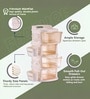 Cream Rolling Drawer With Wheels 4 Layer