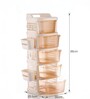 Cream Rolling Drawer With Wheels 5 Layer