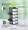 Black Rolling Drawer With Wheels 5 Layer