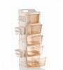 Cream Rolling Drawer With Wheels 5 Layer