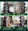 Black Rolling Drawer With Wheels 5 Layer