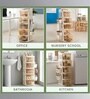 Cream Rolling Drawer With Wheels 5 Layer
