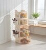 Cream Rolling Drawer With Wheels 5 Layer