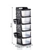 Black Rolling Drawer With Wheels 6 Layer