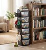 Black Rolling Drawer With Wheels 6 Layer