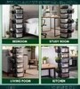 Black Rolling Drawer With Wheels 6 Layer