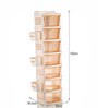 Cream Rolling Drawer With Wheels 7 Layer