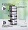 Black Rolling Drawer With Wheels 7 Layer