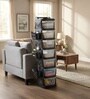 Black Rolling Drawer With Wheels 7 Layer