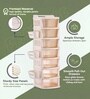 Cream Rolling Drawer With Wheels 7 Layer