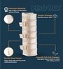 Cream Rolling Drawer With Wheels 7 Layer