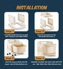 Cream Rolling Drawer With Wheels 7 Layer