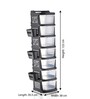 Black Rolling Drawer With Wheels 7 Layer