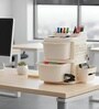 Cream Rolling Drawer With Wheels 2 Layer