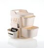 Cream Rolling Drawer With Wheels 2 Layer