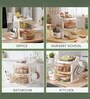 Cream Rolling Drawer With Wheels 2 Layer