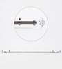 Nickel Grey Stainless Steel Curtain Rod (52-144 Inches) With Bracket