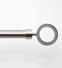 Nickel Grey 52 Inch expandable to 144 Inch Stainless Steel Curtain Rod with Bracket