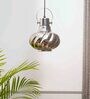 Novara Nickel Nickel Metal and Glass Hanging Light