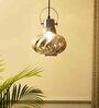 Novara Nickel Nickel Metal and Glass Hanging Light