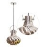 Novara Nickel Nickel Metal and Glass Hanging Light