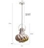 Novara Nickel Nickel Metal and Glass Hanging Light