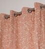 Nicosia Pink Cotton 230 GSM  Ethnic 7 Feet Room Darkening Eyelet Door Curtains (2 Pc)