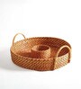 Niger Brown Dia 15 Inch Bamboo Round Serving Tray