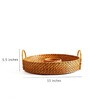 Niger Brown Dia 15 Inch Bamboo Round Serving Tray