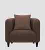 Niki Fabric 1 Seater Sofa In Coffee Brown Color