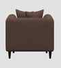 Niki Fabric 1 Seater Sofa In Coffee Brown Color