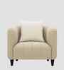 Niki Fabric 1 Seater Sofa In Ivory Cream Color