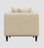 Niki Fabric 1 Seater Sofa In Ivory Cream Color