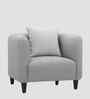 Niki Fabric 1 Seater Sofa In Lit Grey Color