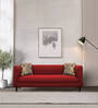 By Febonic Niki Fabric 3 Seater Sofa in Blood Maroon Colour