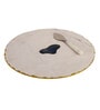 NikkisPride Gourmet Marble Cheese Platter Agate inlay  with Spreader   Elegant & Multi-Purpose Serveware