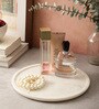 NikkisPride Gourmet Marble Round Cheese Platter with Spreader   Elegant & Multi-Purpose Serveware