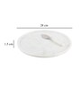NikkisPride Gourmet Marble Round Cheese Platter with Spreader   Elegant & Multi-Purpose Serveware