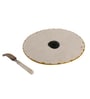 NikkisPrideGourmet Marble Cheese Platter  Agate inlay with Spreader   Elegant & Multi-Purpose Serveware