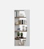 Nikola 5 Tier Bookshelf In Frosty White Finish
