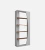 Nikola 5 Tier Bookshelf In Frosty White Finish