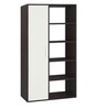 Nikola Crockery cum Bookshelf & Divider Unit in Antique Ebony & Ivory Colour