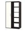 Nikola Crockery cum Bookshelf & Divider Unit in Antique Ebony & Ivory Colour