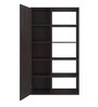 Nikola Crockery cum Bookshelf & Divider Unit in Antique Ebony & Ivory Colour
