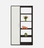 Nikola Crockery cum Bookshelf & Divider Unit in Antique Ebony & Ivory Colour